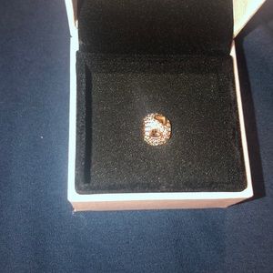 Rose gold heart pandora charm